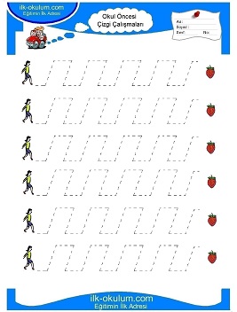 Çocuklar İçin Çizgi Çalışma Sayfaları 